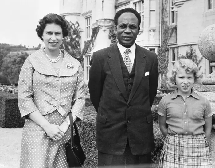 Framed Print : Kwame Nkrumah With English Royals