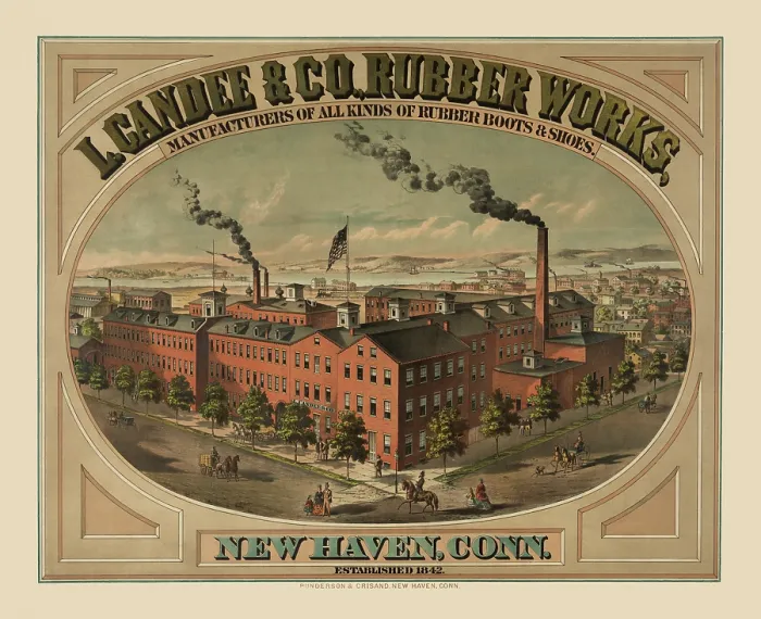 Framed Print : L. Candee & Co. Rubber Works Framed Print : L. Candee & Co. Rubber Works