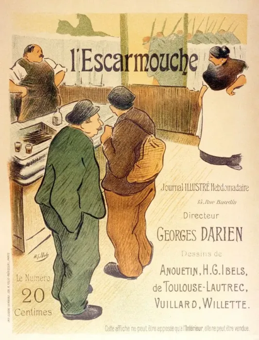 Framed Print : L Escarmouche - A Newspaper