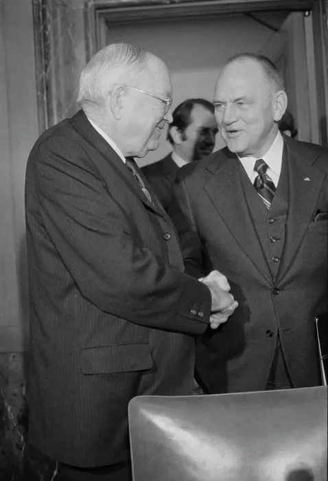 Framed Print : L. Patrick Gray III Shaking Hands with James Eastland Framed Print : L. Patrick Gray III Shaking Hands with James Eastland