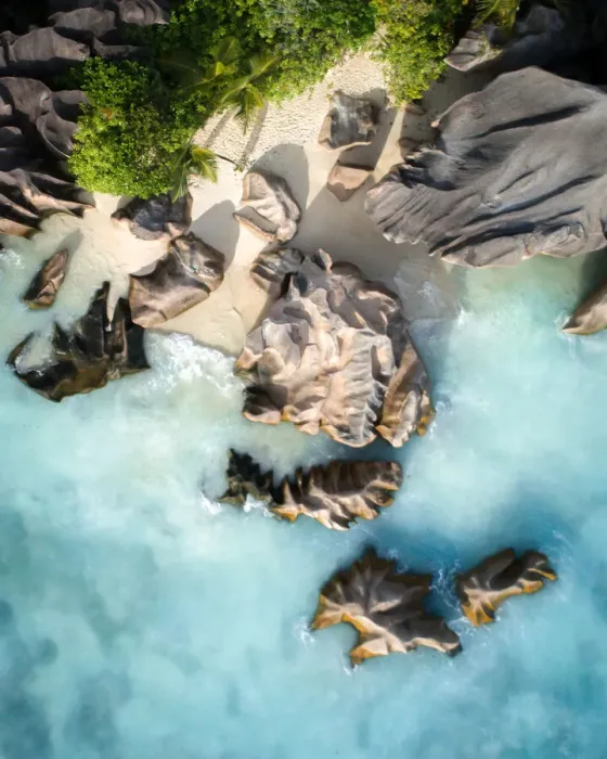 Framed Print : La Digue Island Aerial Framed Print : La Digue Island Aerial