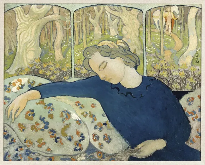 Framed Print : La Dormeuse Au Bois Magique Framed Print : La Dormeuse Au Bois Magique