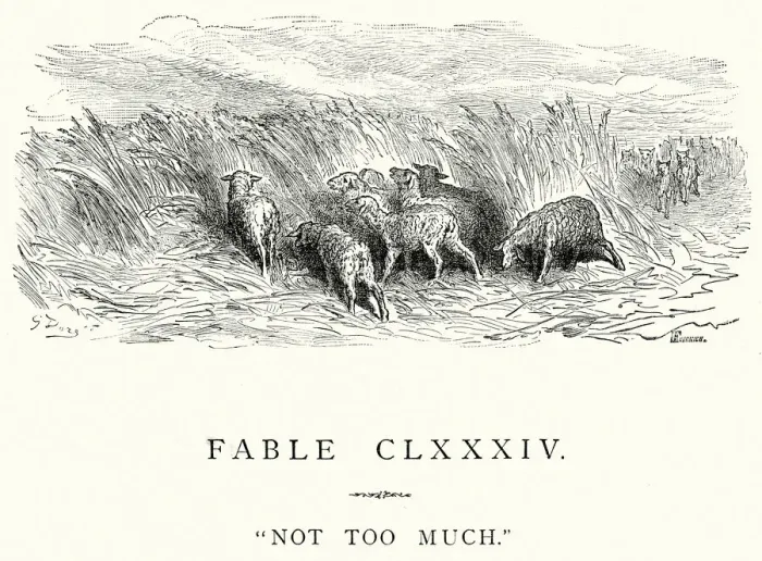 Framed Print : La Fontaines Fables - Not to Much Framed Print : La Fontaines Fables - Not to Much