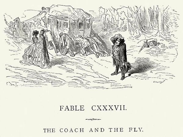 La Fontaines Fables - Coach and the Fly