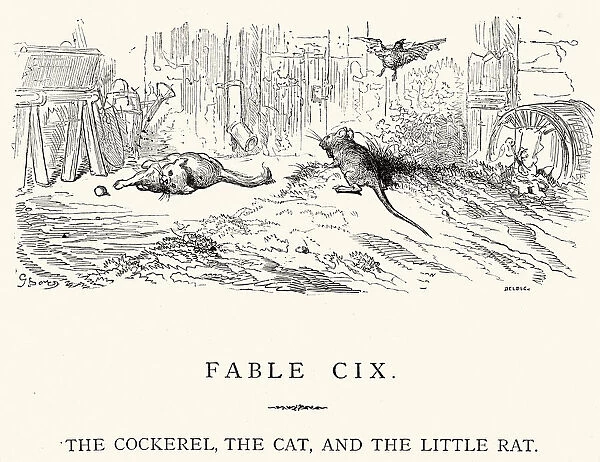 La Fontaines Fables - Cockerel Cat and the Little Rat