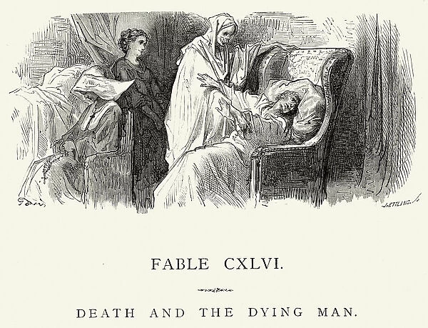 La Fontaines Fables - Death and the Dying Man