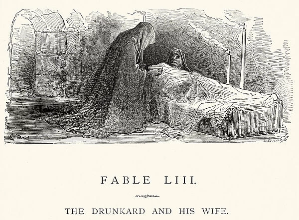 La Fontaines Fables - The Drunkard and his Wife