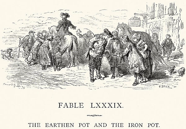La Fontaines Fables - Earthen Pot and the Iron