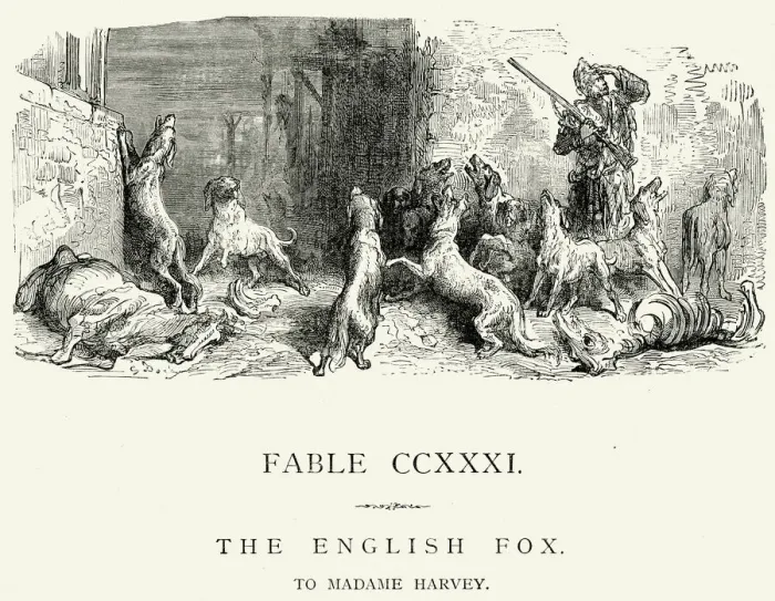 Framed Print : La Fontaines Fables - The English Fox Framed Print : La Fontaines Fables - The English Fox