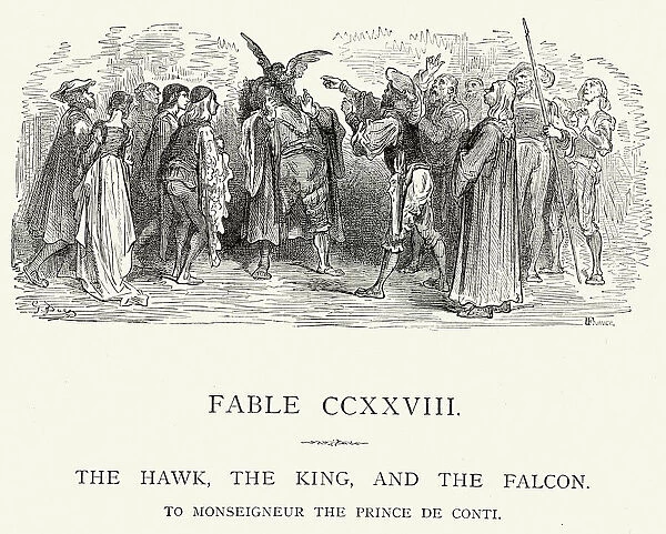 La Fontaines Fables - Hawk King and the Falcon