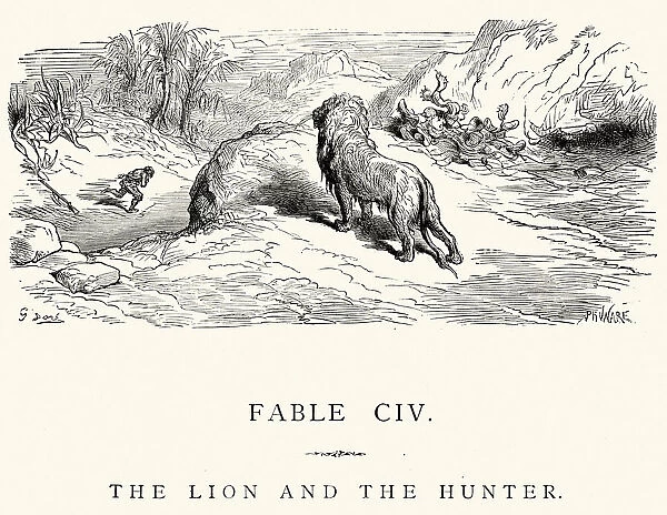 La Fontaines Fables - Lion and the Hunter
