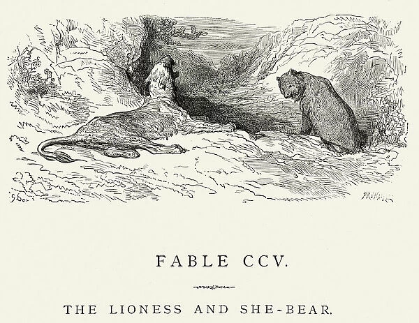 La Fontaines Fables - Lioness and the She Bear