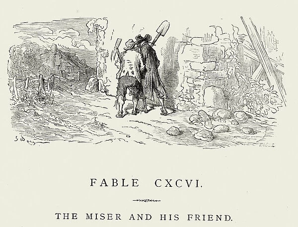 La Fontaines Fables - The Miser and his Friend