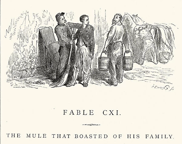 La Fontaines Fables - Mule that boasted of his family