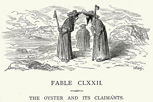 La Fontaines Fables - The Oyster and its Claimants