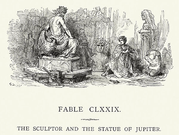 La Fontaines Fables - Sculptor and the Statue of Jupiter