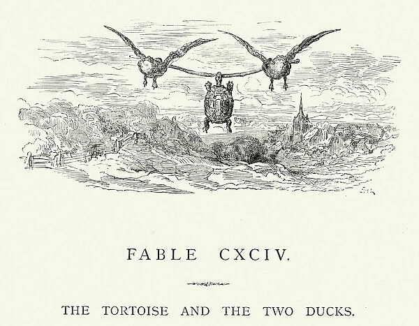 La Fontaines Fables - Tortoise and the two Ducks