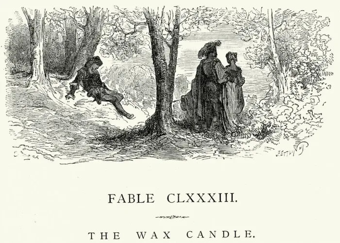 Framed Print : La Fontaines Fables - The Wax Candle Framed Print : La Fontaines Fables - The Wax Candle
