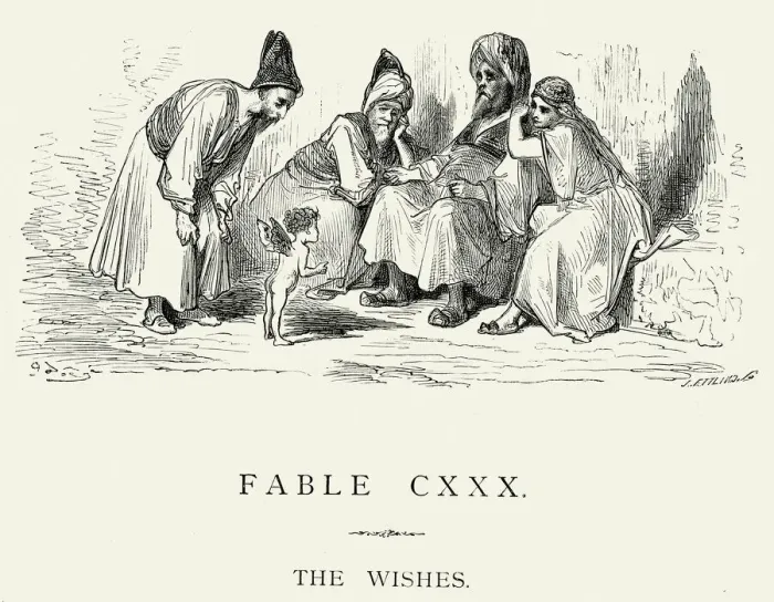 Framed Print : La Fontaines Fables - The Wishes Framed Print : La Fontaines Fables - The Wishes