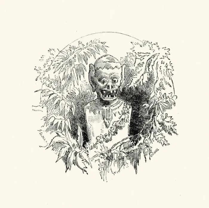 Framed Print : La Fontaines Fables - The Wooden Idol Framed Print : La Fontaines Fables - The Wooden Idol