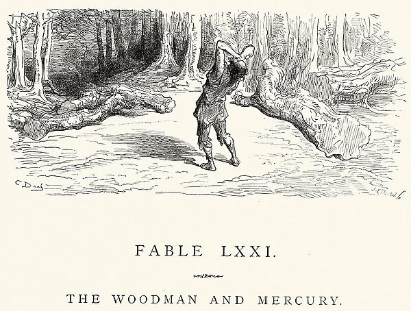 La Fontaines Fables - The Woodman and Mercury
