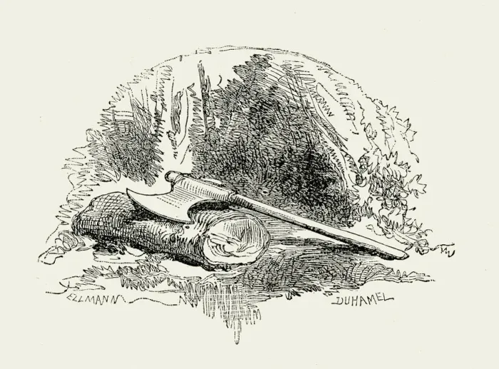 Framed Print : La Fontaines Fables - The Woodsmans Axe