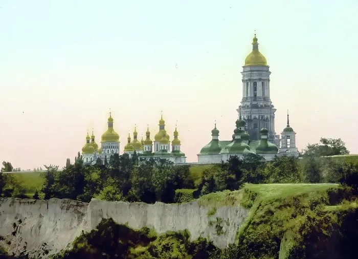 Framed Print : La Lavra, Kiev, Russia, Ukraine, c. 1890, Historic, digitally enhanced reproduction of a photochromic print of the period Framed Print : La Lavra, Kiev, Russia, Ukraine, c. 1890, Historic, digitally enhanced reproduction of a photochromic print of the period