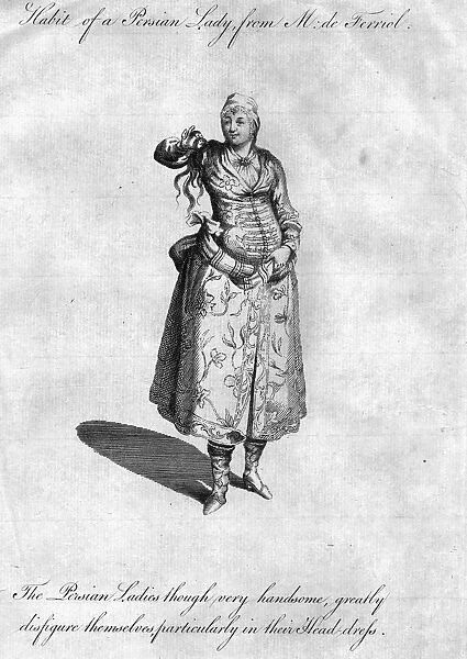 A La Mode. circa 1800: Habit of a Persian Lady