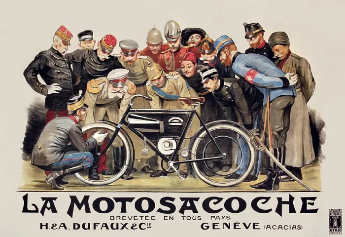 Framed Print : La Motosacoche Brecetee en Tous Pays Framed Print : La Motosacoche Brecetee en Tous Pays