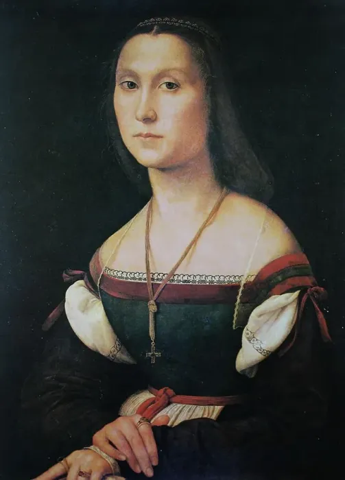 Framed Print : La Muta, the Mute, Lady in Green, by Raffaello Sanzio da Urbino, also Raffael da Urbino, Raffaello Santi, Raffaello Sanzio, Raphael, Italian painter, Italy, digitally restored reproduction of a work of art (public domain) from c. 1500 Framed Print : La Muta, the Mute, Lady in Green, by Raffaello Sanzio da Urbino, also Raffael da Urbino, Raffaello Santi, Raffaello Sanzio, Raphael, Italian painter, Italy, digitally restored reproduction of a work of art (public domain) from c. 1500