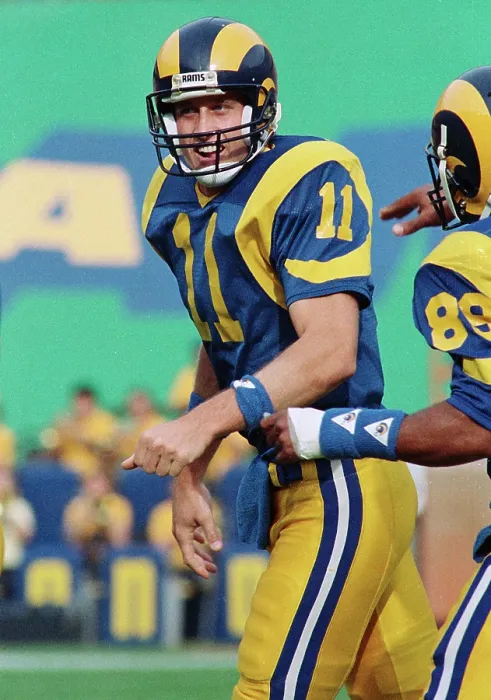 Framed Print : LA Rams QB Jim Everett Game Action Framed Print : LA Rams QB Jim Everett Game Action