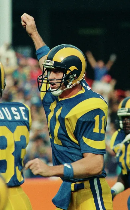 Framed Print : LA Rams QB Jim Everett Game Action Framed Print : LA Rams QB Jim Everett Game Action