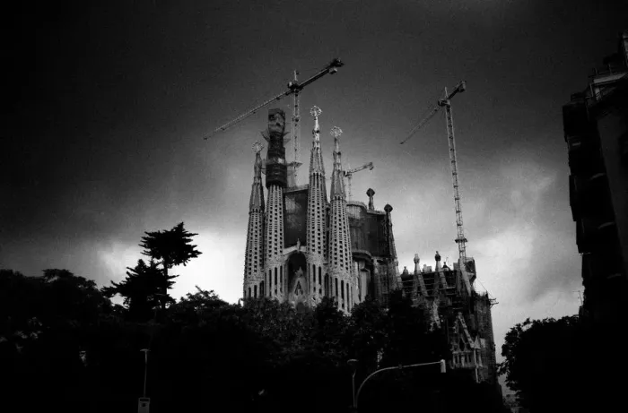 Framed Print : La sagrada Familia in Barcelona, Spain
