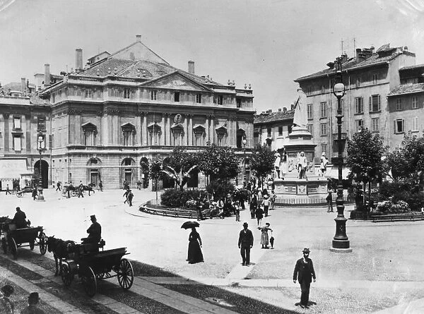 La Scala. circa 1890: La Scala, opera house in Milan