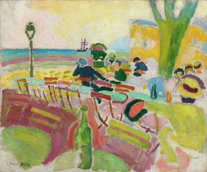 Framed Print : La Terrasse Sur La Plage Framed Print : La Terrasse Sur La Plage