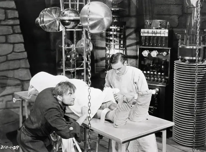 Framed Print : Lab Scene in Frankenstein Starring Coling Clive and Dwight Frye Framed Print : Lab Scene in Frankenstein Starring Coling Clive and Dwight Frye