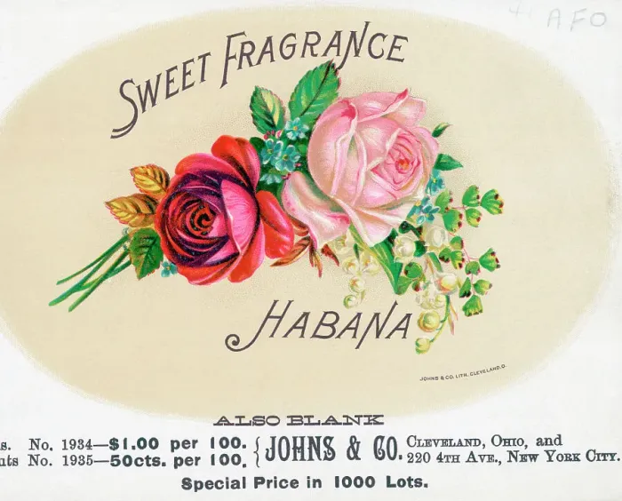 Framed Print : Label for Sweet Fragrance Habana Cigar Box Framed Print : Label for Sweet Fragrance Habana Cigar Box