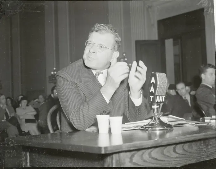 Framed Print : Labor Advocate Sidney Hillman Gesturing at Hearing