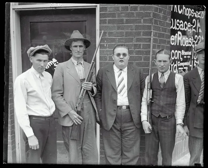 Framed Print : Labor Leader Alfred Hoffman with Bodyguard Framed Print : Labor Leader Alfred Hoffman with Bodyguard