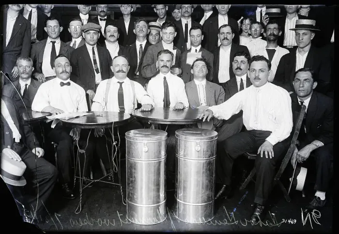 Framed Print : Labor Leaders Seated, Confer On Strike Framed Print : Labor Leaders Seated, Confer On Strike