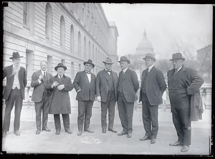 Framed Print : Labor Members Posing on Capitol Street Framed Print : Labor Members Posing on Capitol Street