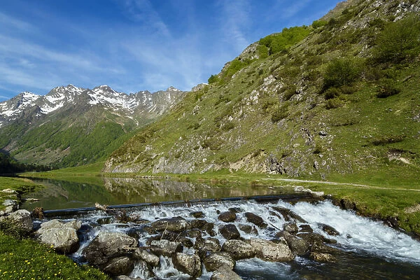 The Lac d Estaing, national park of Pyrenees, Hautes Pyrenees, France
