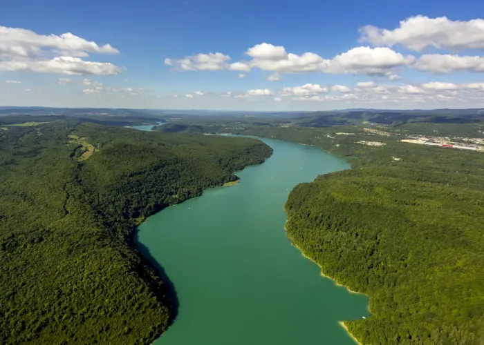 Framed Print : Lac de Vouglans reservoir, Cernon, Franche-Comte, France Framed Print : Lac de Vouglans reservoir, Cernon, Franche-Comte, France