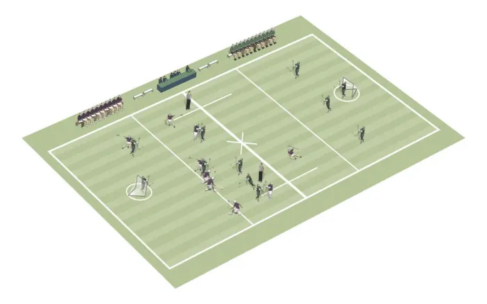 Framed Print : Lacrosse pitch and positions Framed Print : Lacrosse pitch and positions