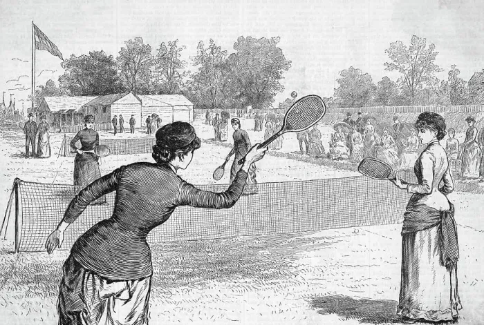 Framed Print : Ladies Lawn Tennis Tourney; Illustration Framed Print : Ladies Lawn Tennis Tourney; Illustration