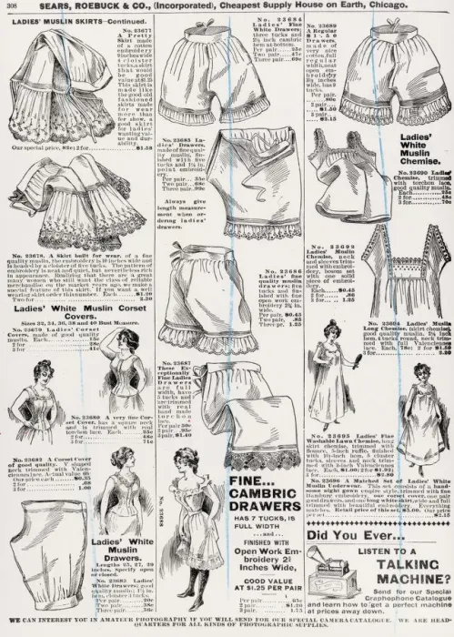 Framed Print : Ladies Underwear