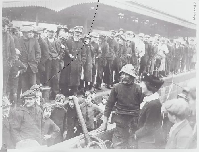 Framed Print : Lady Astor Campaigning in Crowds Framed Print : Lady Astor Campaigning in Crowds