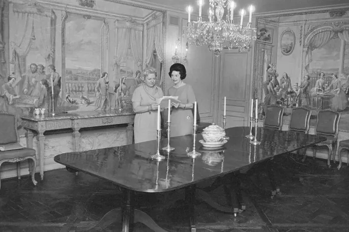Framed Print : Lady Bird Johnson With Assistant Framed Print : Lady Bird Johnson With Assistant