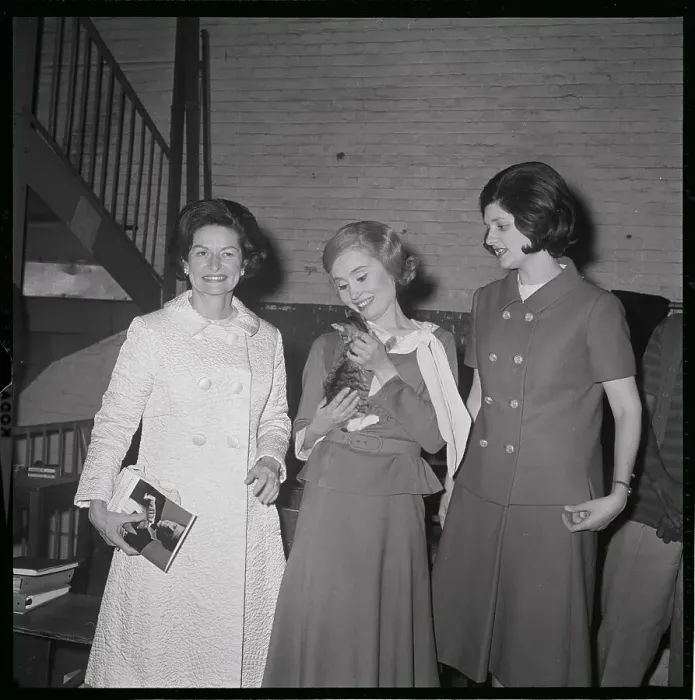 Framed Print : Lady Bird Johnson and Daughter Backstage Framed Print : Lady Bird Johnson and Daughter Backstage