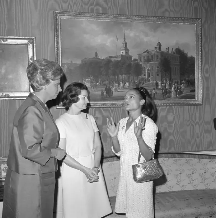 Framed Print : Lady Bird Johnson and Eartha Kitt Framed Print : Lady Bird Johnson and Eartha Kitt